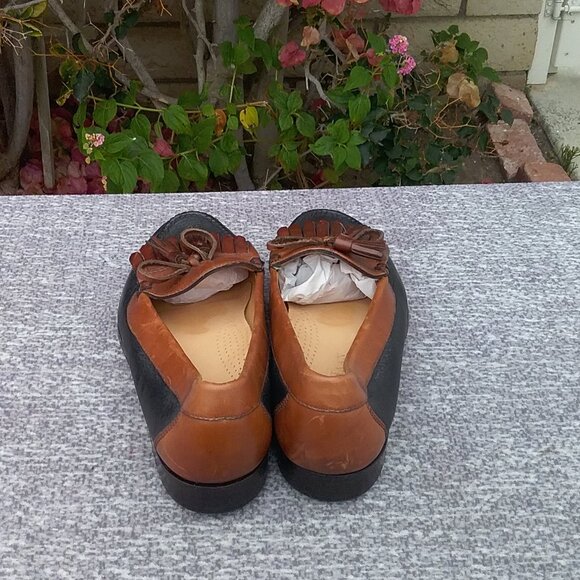 Cole Haan Men's Leather Loafers Size 7D Preppy Two-Toned Tassles Academia - Picture 8 of 9